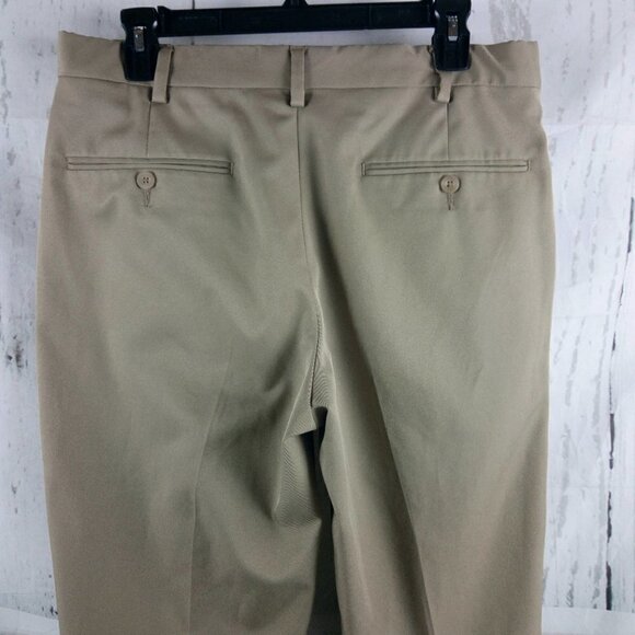 Jos A Bank Leadbetter Golf Tailored Fit Expandable Waist Tan Dress Pants 32x32FF - Picture 7 of 11